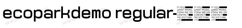 ecoparkdemo regular字体转换